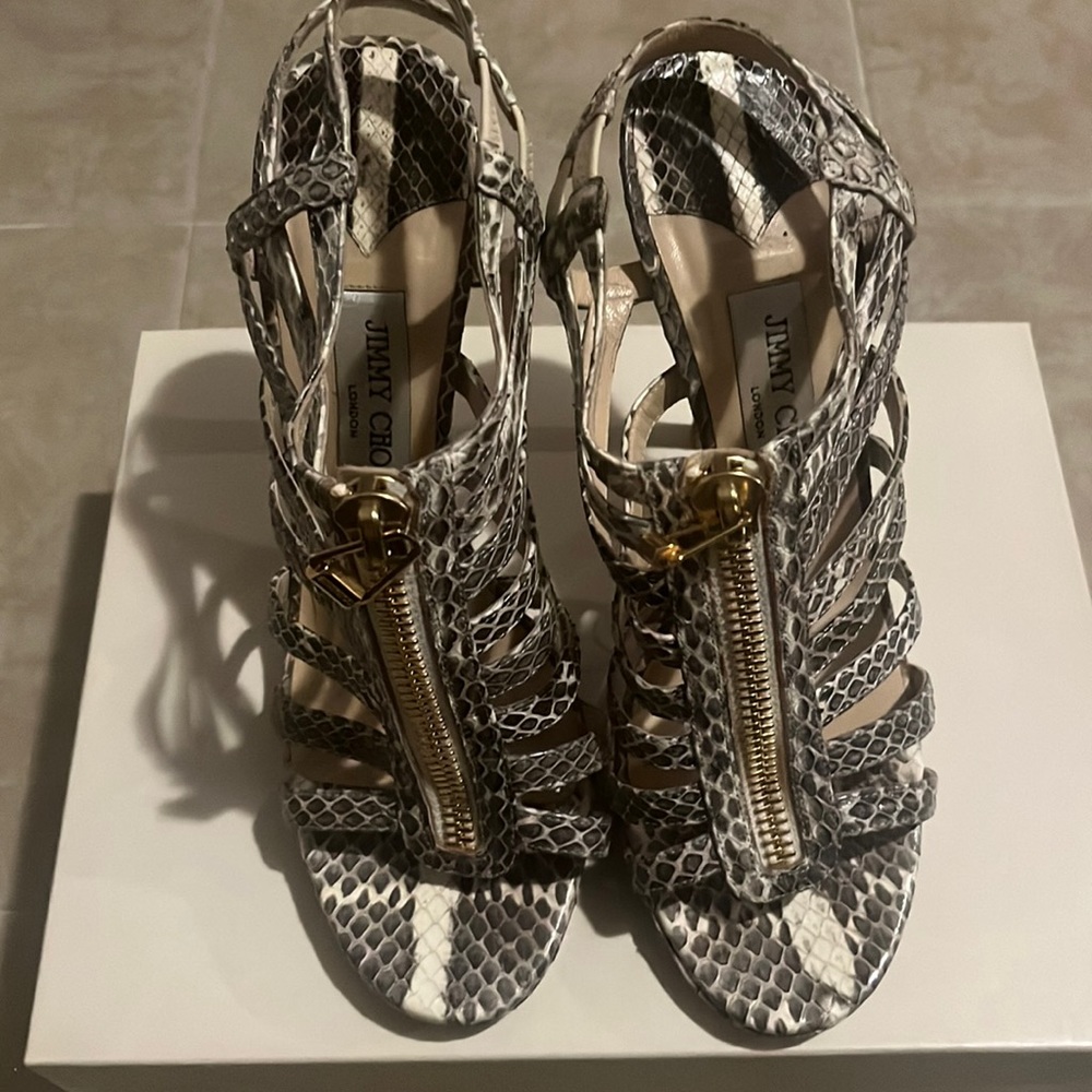 Jimmy Choo Python Cage Heels - image 1